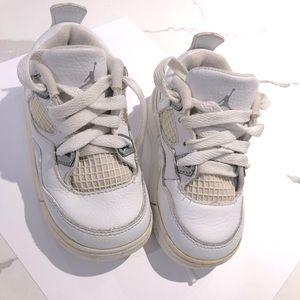 Air Jordan 4 Retro Pure White Toddler Shoes